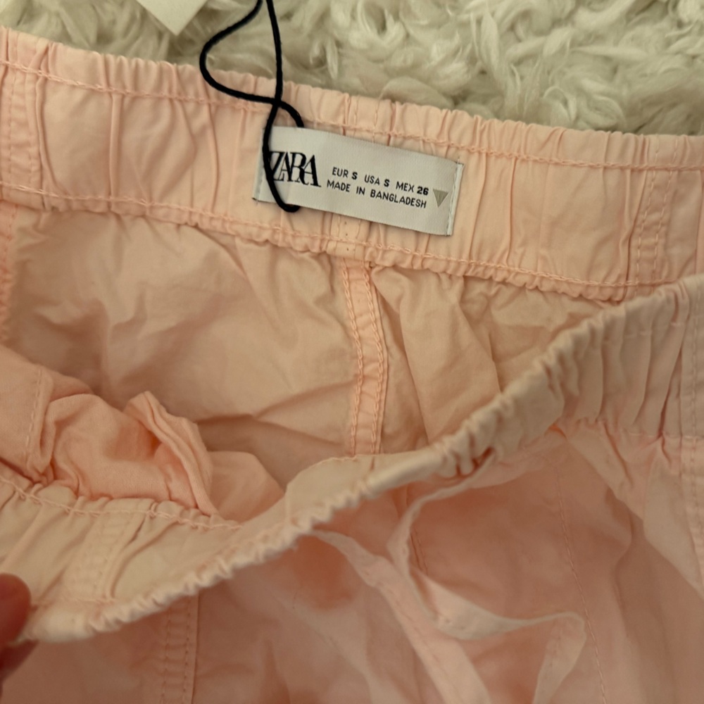 Zara Light Pink Parachute Pants / Size S - Picture 4 of 5